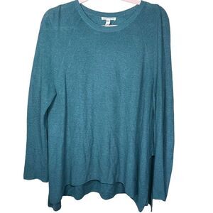 Eileen Fisher Fine Tencel‎ Organic Cotton Silk Roundneck Tunic M Lightweight